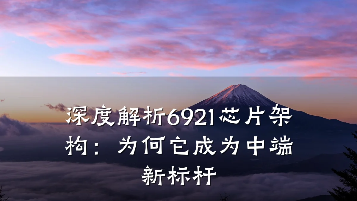 深度解析6921芯片架构:为何它成为中端新标杆