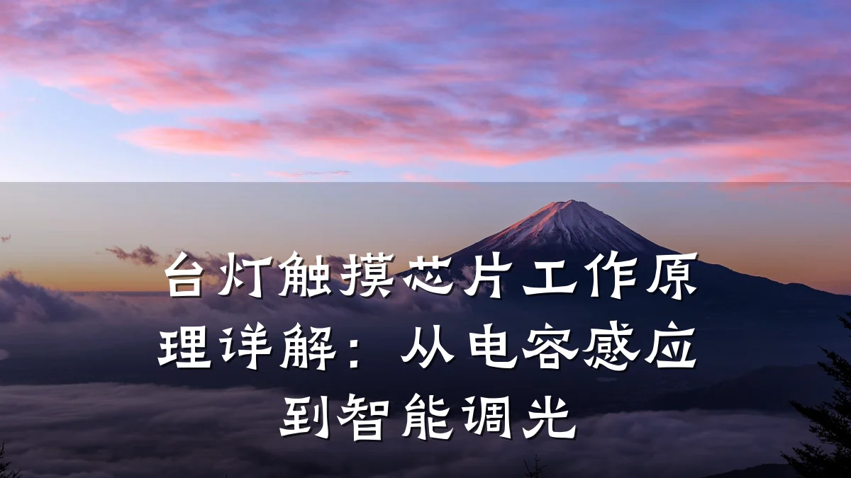 台灯触摸芯片工作原理详解:从电容感应到智能调光