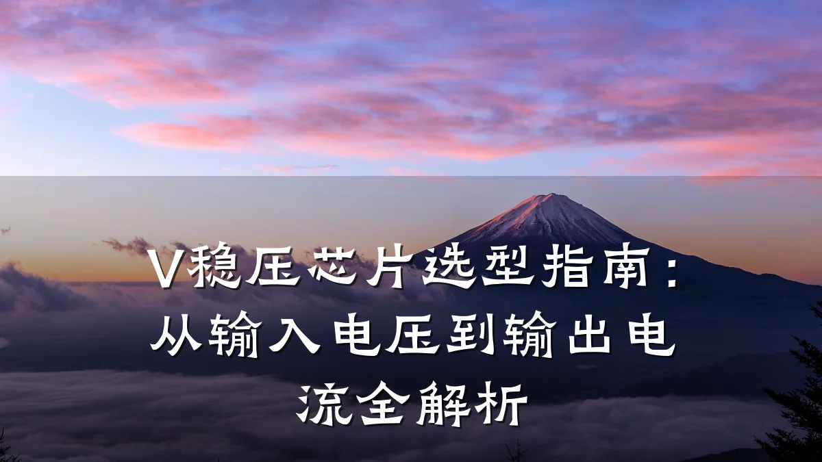 V稳压芯片选型指南:从输入电压到输出电流全解析