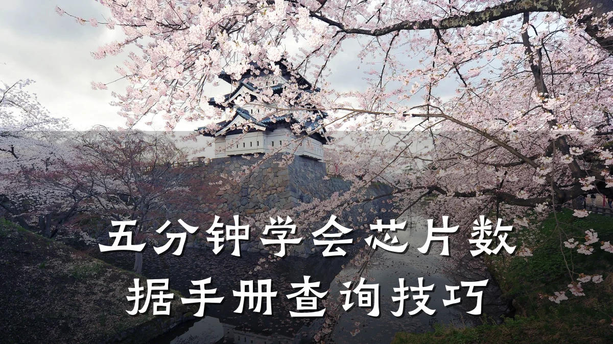 五分钟学会芯片数据手册查询技巧