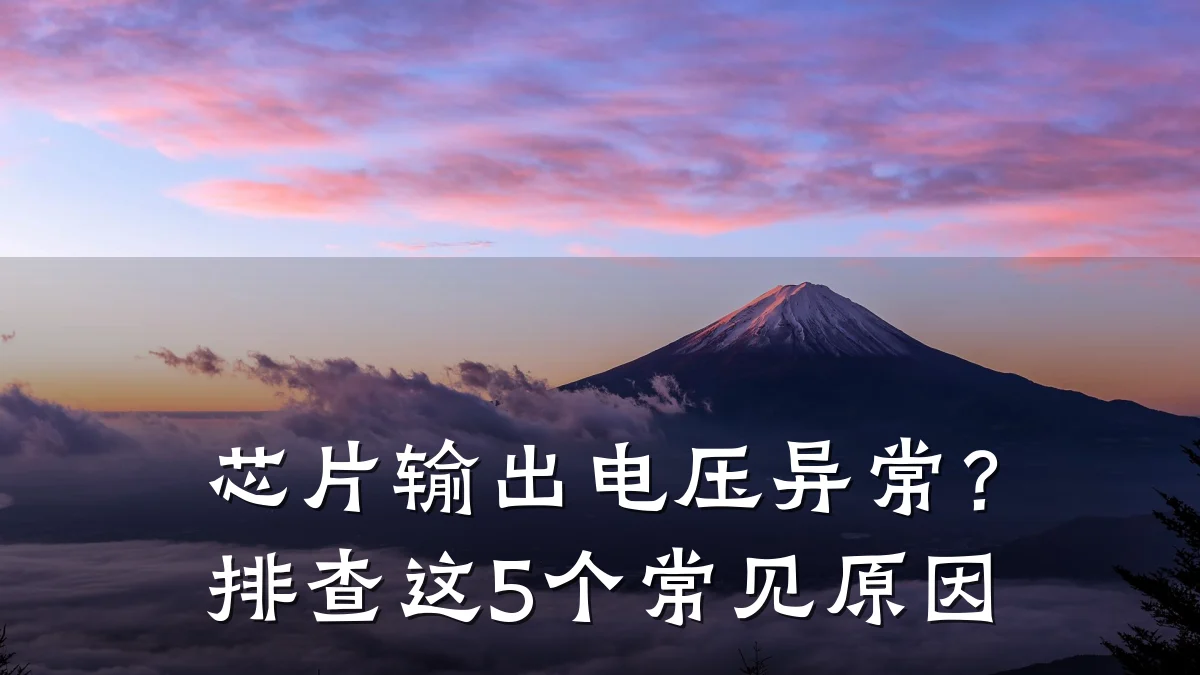 芯片输出电压异常？排查这5个常见原因
