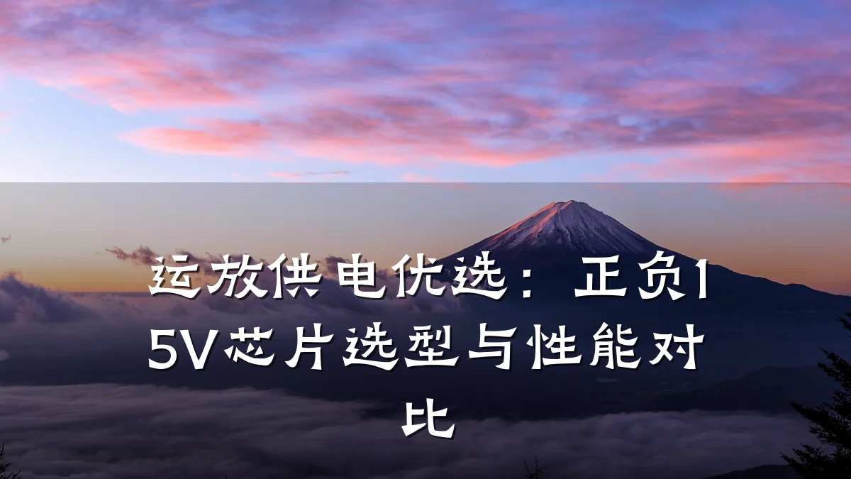 运放供电优选:正负15V芯片选型与性能对比